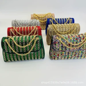 Luxury Handbags Party Evening Bags for Women Fashion Small square Cross Body Bag Women Bag with Chain Shoulder Bag