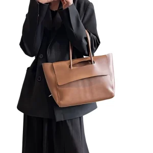 Luxury Large Designer Women Shoulder Bag PU Handbag Tote Purses Solid Color Open