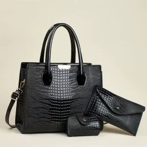 Luxury Leather Fashion Quilted PU Leather Shoulder Bags Set Luxury Women’s Large Capacity Purses and Handbags