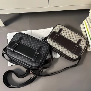 Luxury Messenger Bag PU Leather Messenger Crossbody Women Bag Color Printing Logo Custom Messenger Bags for Men