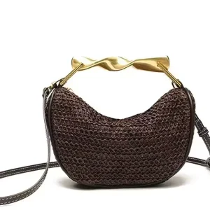 Luxury Mini Crossbody Handbag With Adjustable Shoulder Strap Durable Portable Metal Zipper Candy Pattern Casual For Beach Use