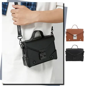 Luxury PU Leather Men’s Messenger Bag Business Crossbody Bag Fashion Phone Bag for Unisex With Zipper Closure and Waterproof