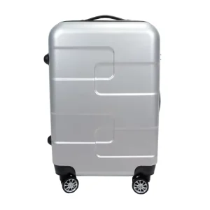 Luxury Portable Grey Luggage Case Large Capacity 360 Degree Silent Wheel Trolley Suitcase