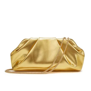 Luxury Retro Shoulder Bag Women’s Evening Clutch with Zipper Opening and Closing for Wedding Parties