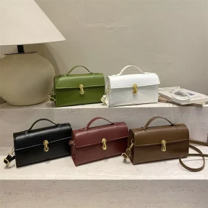 Luxury Vegan PU Leather Womens Handbags Metal Buckle Ladies Crossbody Bags OEM ODM Custom Logo Womens Purses