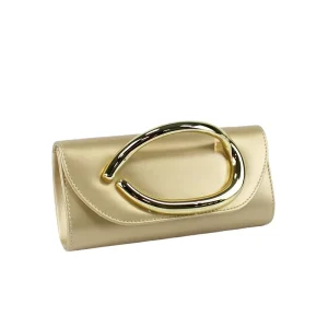Luxury Women’s Metallic Handle Shell PU Evening Bag Magnetic Closure Single Shoulder Chain Portable Waterproof for Party Wedding