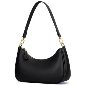 Luxury Women’s Shoulder Bag Crossbody Handbag with Chain Decoration Single Strap Polyester Lining Zip Closure