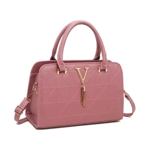 Luxury Women’s Wedding Bridal Crossbody Bag with Zipper Closure PU Leather Chain Tassel Bucket Shape