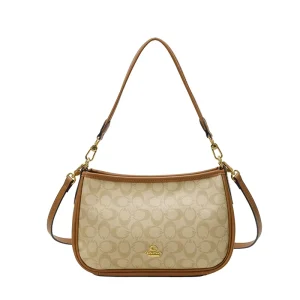 Luxury-lite Women’s Chic Cross Body Bag PU Material Zipper Closure Rivet Versatile Single Shoulder Cross-body Use Trendy Fashion