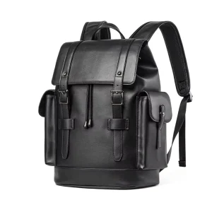 MOYYI Durable PVC Men’s Backpack Drawstring Waterproof Laptop Backpacks for Men Travel Backpack Business School 5742