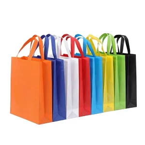 Manufacturer Eco Recyclable Universal Clothing Advertising Bottom Nonwoven Bags Angled Tote Screen Printed