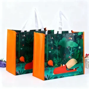 Manufacturer Factory Eco Reusable Non woven Tote Custom logo Pattern Printing Portable Shopping Bag