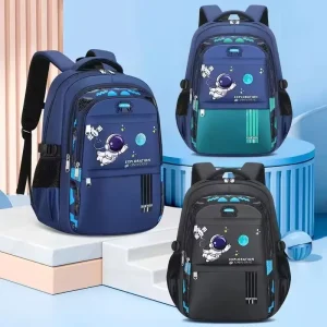 Manufacturer Mochilas Escolares Black Fashion Boy Student Kids Schoolbag Bookbags Children Backpack Bagpack School Bags