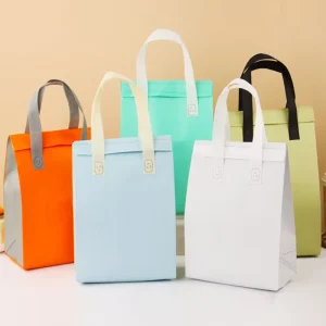 Manufacturer Non-Woven Aluminum Foil Thermal Bag Custom Logo Reusable Insulated Food Delivery Bag