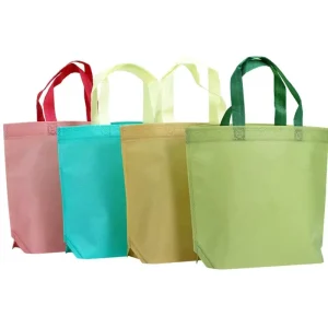 Manufacturer Promotional Reusable Food Grade Shopping Packaging Gift Non woven Small Tote Bags Shoulder Cookie Pizza