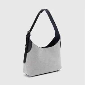 Manufacturer’s Custom Fashion Hobo Bag Canvas Tote with Small Pouch Simple Casual Ladies’ Shoulder Bag