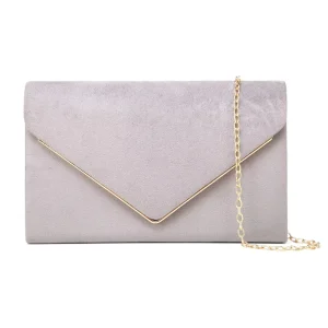 Manufacturer’s Fashion Velvet Evening Bag Polyester Lining American European Style Small Size Clutch Waterproof Zipper Closure
