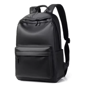 Men Laptop Backpacks with Waterproof PU Leather and Business Casual Sports Bag