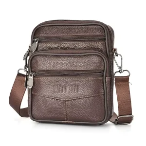 Men’s Genuine Leather Crossbody Bag Business Messenger Side Shoulder Bag Casual for Men Gifts