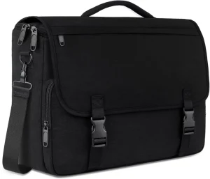 Men’s Lightweight Polyester Messenger Bag Adjustable Shoulder Strap Water Resistant Crossbody Satchel Fashionable Laptop Bag