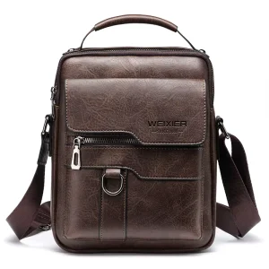 Men’s Messenger Bags PU Portable Shoulder Bag Vintage Casual Luxury