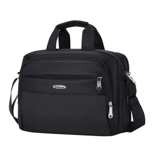 Men’s Women’s Casual Oxford Crossbody Bag Zipper Waterproof Portable Messenger Handbag Outdoor Multi-layer Storage Phone Storage