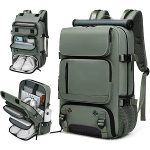 Men’s Women’s Outdoor Travel Backpack Large Capacity Crossbody Computer Luggage Bag Oxford 36-55L Curved Shoulder Straps Durable