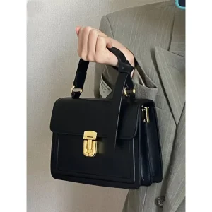 Messenger Bag for Women Retro Hand Held Small Square Shoulder Bag Texture