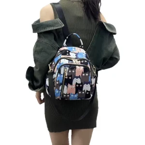Mini Backpack New Fashion Small Short distance Travel Lightweight Small Backpack Waterproof Oxford Cloth Shoulder Bag
