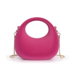 Mini Crescent Velvet Shoulder Bag Elegant Women’s Chain Clutch Purse Fashionable European and American Dinner Bag