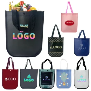Mini Curved Round Corner Non Woven Reusable Gift Bag Eco Friendly PP Carry Bag Recyclable Non Woven Tote Shopping Bag