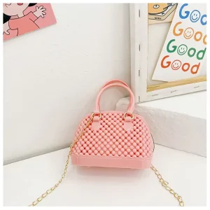 Mini PVC Jelly Crossbody Bag With Zipper Closure And Chain Decoration Fashionable Handbag Purse For Girls And Ladies