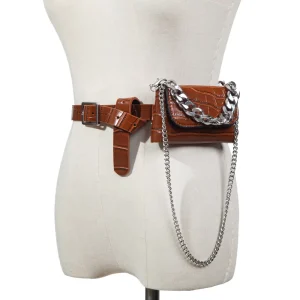 Mini Waist Belt Bag Mini Lipstick Bag Female Thick Chain Waist Bag