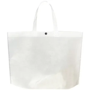 Minimalist Black and White Non Woven Bag Luxury Gold Art Text Customized Design Eco Friendly Reusable Fashion Shopping Tote