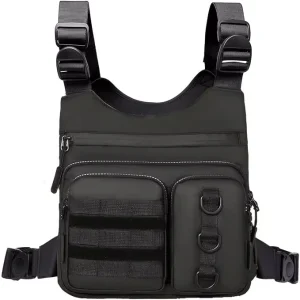 Minimalist Fashion Running Vest and Belt Bag with Water Chest Bag Nylon Zipper Closure for Exercise