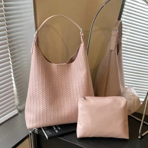 Minimalist Hobo Bag for Women Large Capacity Soft PU Leather Shoulder Tote with Inner Pouch Casual Chic Handbag for Daily