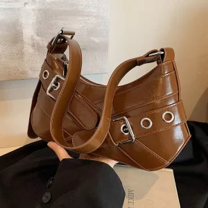 Minimalist PU Leather Fashion Handbags Mini Purses One Shoulder Bags Ladies Underarm Bags for Women