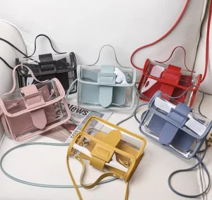 Mix Color Girl’s Shoulder Bags Fashion Crossbody PVC Handbag Transparent Messenger Bags Ladies Hand Bags for Women