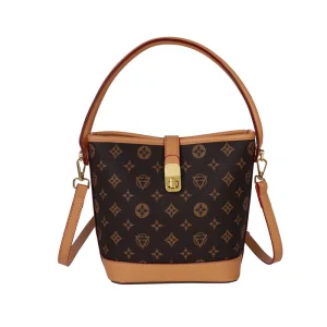 Model Fashionable Ladies’ Bucket Bag Exquisite High Quality PU Material Stylish for Summer Paired Polyester