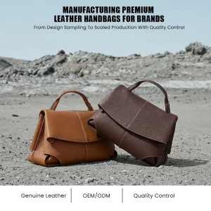 Modern Pebbled Genuine Leather Satchel Bag for Women Durable Foldable Handbag Daily Commute