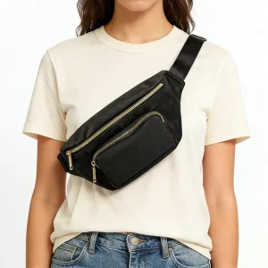 Modern Vegan Leather Daily Use Unisex Belt Bag Waist Bag for Women
