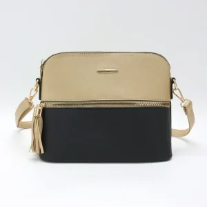Modern Women PU Leather Crossbody Messenger Bag Compact Shoulder Bag for Shopping and Travel