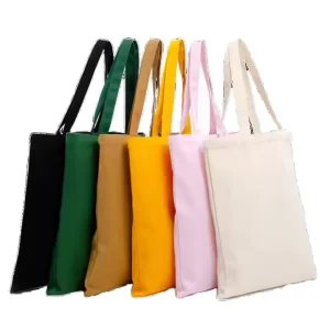 Multi Color Cotton Tote Gift Bags for Creative DIY Advertising Environmentally Friendly Reusable Canvas Shopping Tote Bag