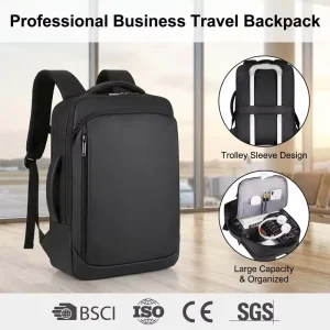 Multi Functional 15.6 Inch Laptop Backpack USB Charging Port Daily Commute Flight Travel