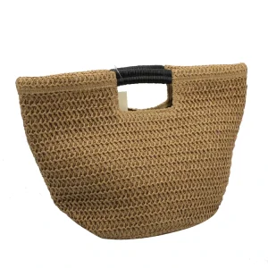 Multi function Straw Beach Bags Shopping Basket Clutch Bag Unisex Open Closure 3L+ Capacity
