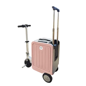 Multifunctional New Design Electric Rideable Travel Luggage USB Charger Cup Holder with Front Opening Lid Carry-Ons