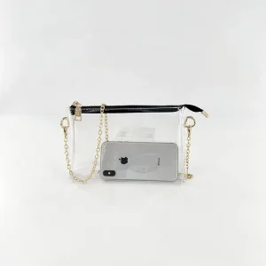 NEW Arrival Transparent Crossbody Bag Customized PVC Chain Jelly Bag Small Phone Cosmetic Bag for Ladies