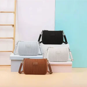 NOHOO Fashion Women Solid Color Mini Handbag with Adjustable Shoulder Straps