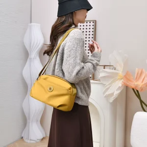 National Lady Fashion Nylon Crossbody Bag Lightweight Luxurious Square Purse with Zipper Closure Water Resistant for Women
