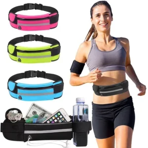 Neoprene Waterproof Fitness Fanny Pack Elastic Running Belt Sports Waist Bag With Bottle Holder